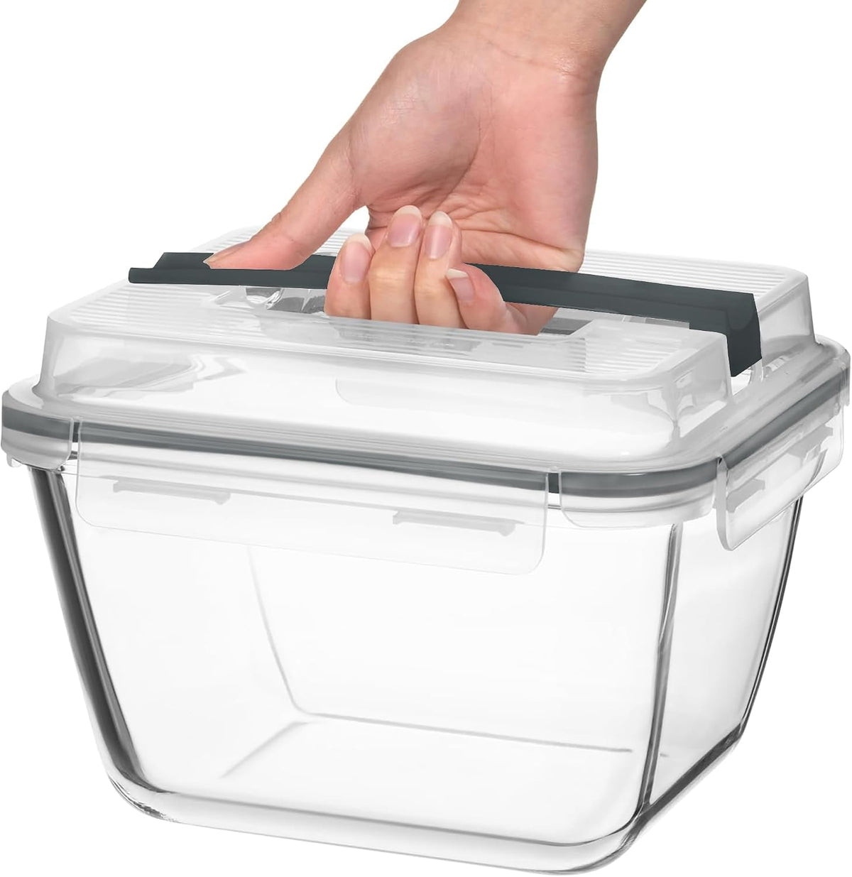 Razab 132oz Multi-Function Glass Container – Effortless Design for Restraint-Focused Kitchens
