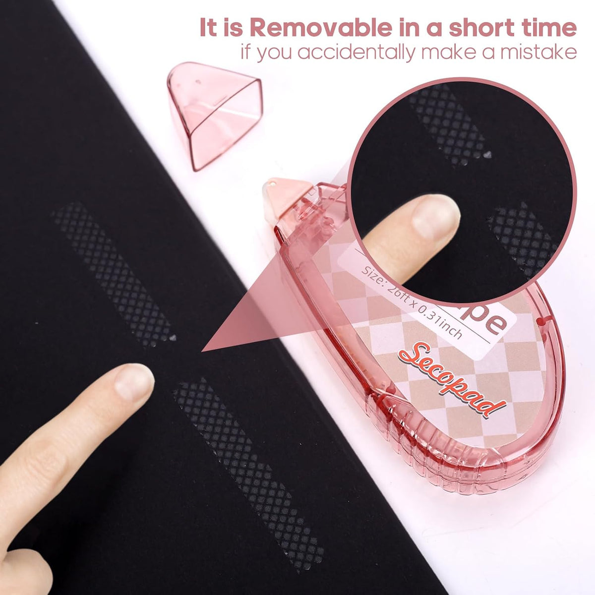 re-tapeable adhesive formula that allows repositioning soon after application