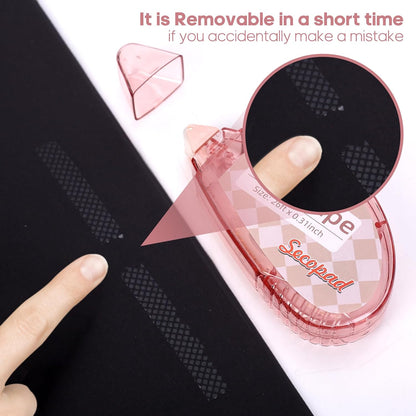 re-tapeable adhesive formula that allows repositioning soon after application