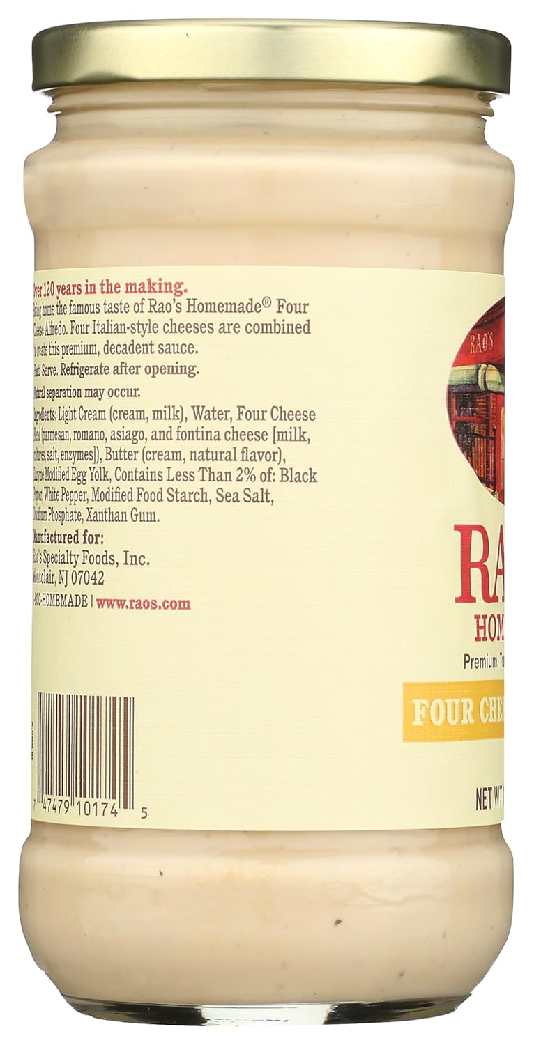 ready-made alfredo sauce requiring only heating before serving