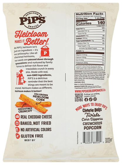 real cheddar cheese baked onto heirloom corn fries