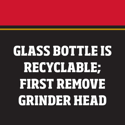 recyclable glass body with removable grinder head