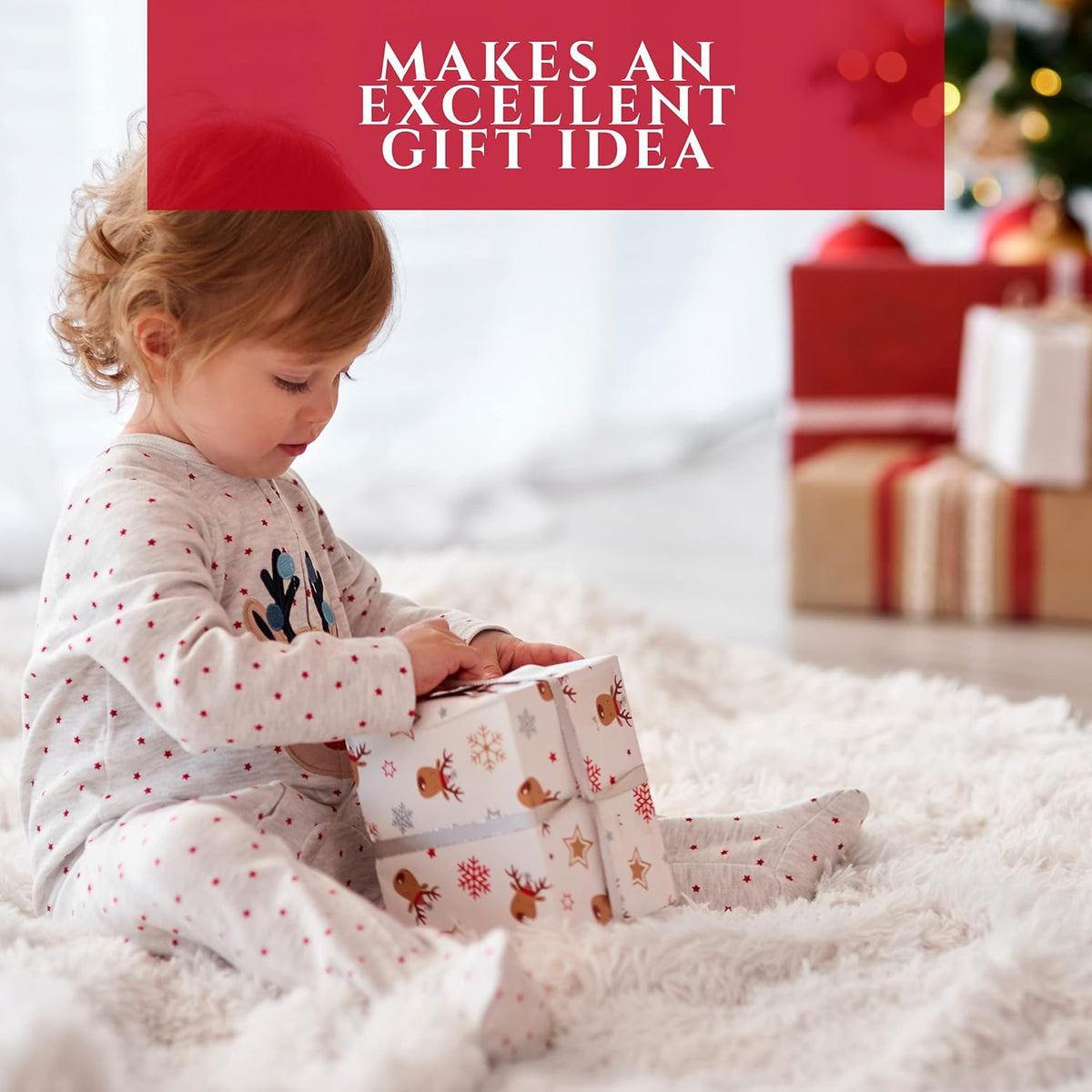 red and white color scheme with included elf hat matching classic christmas elf iconography