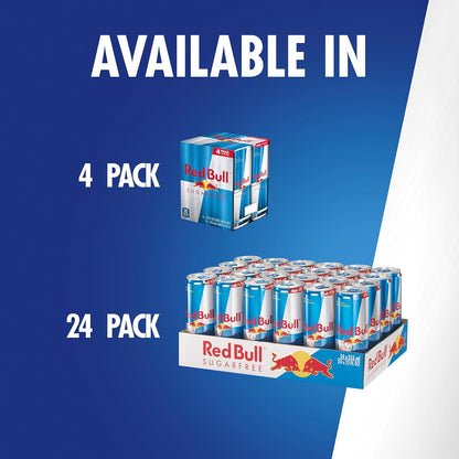Red Bull Sugar Free 8.4 Fl Oz 8 Pack – Stock-Up Energy Drink for Travel, Rest Stops, and Long Drives