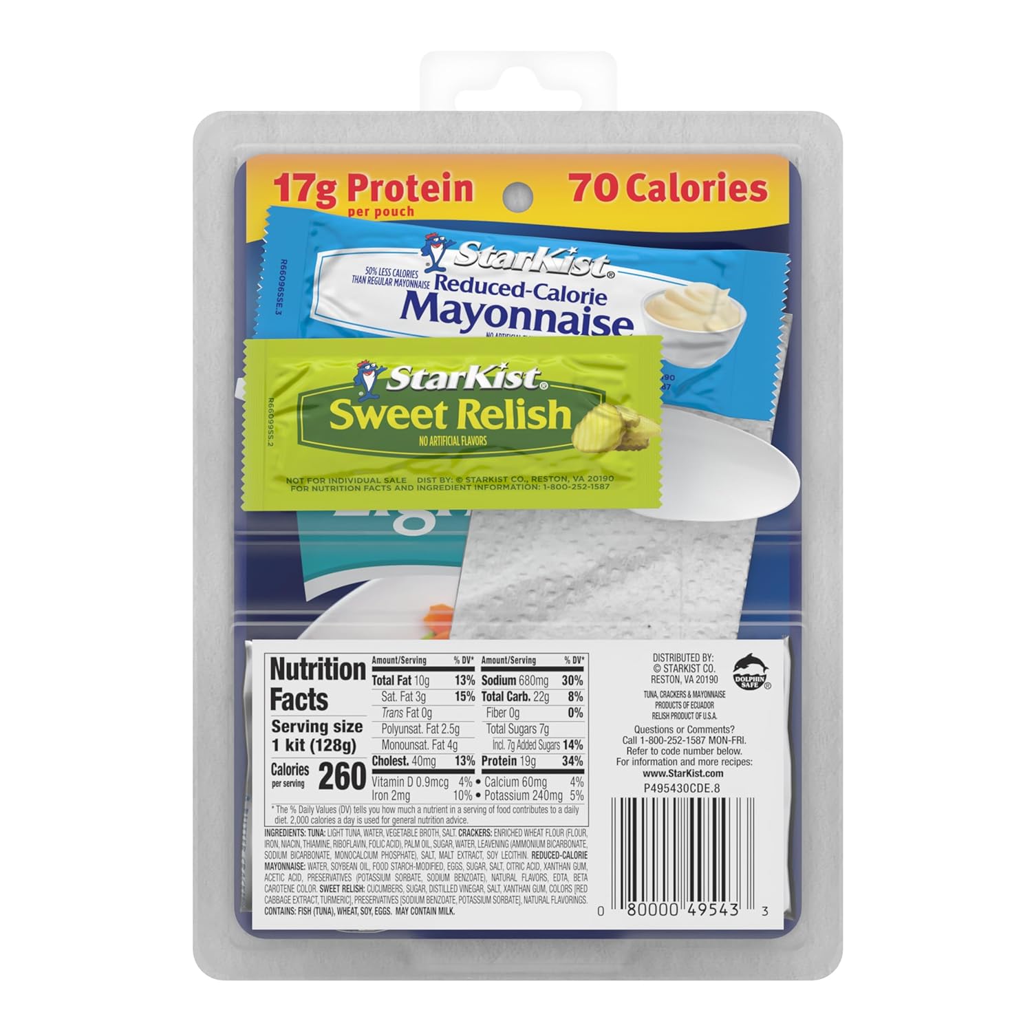reduced-calorie mayonnaise packet included