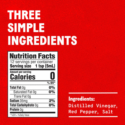 reduced sodium formulation compared to other pepper sauces