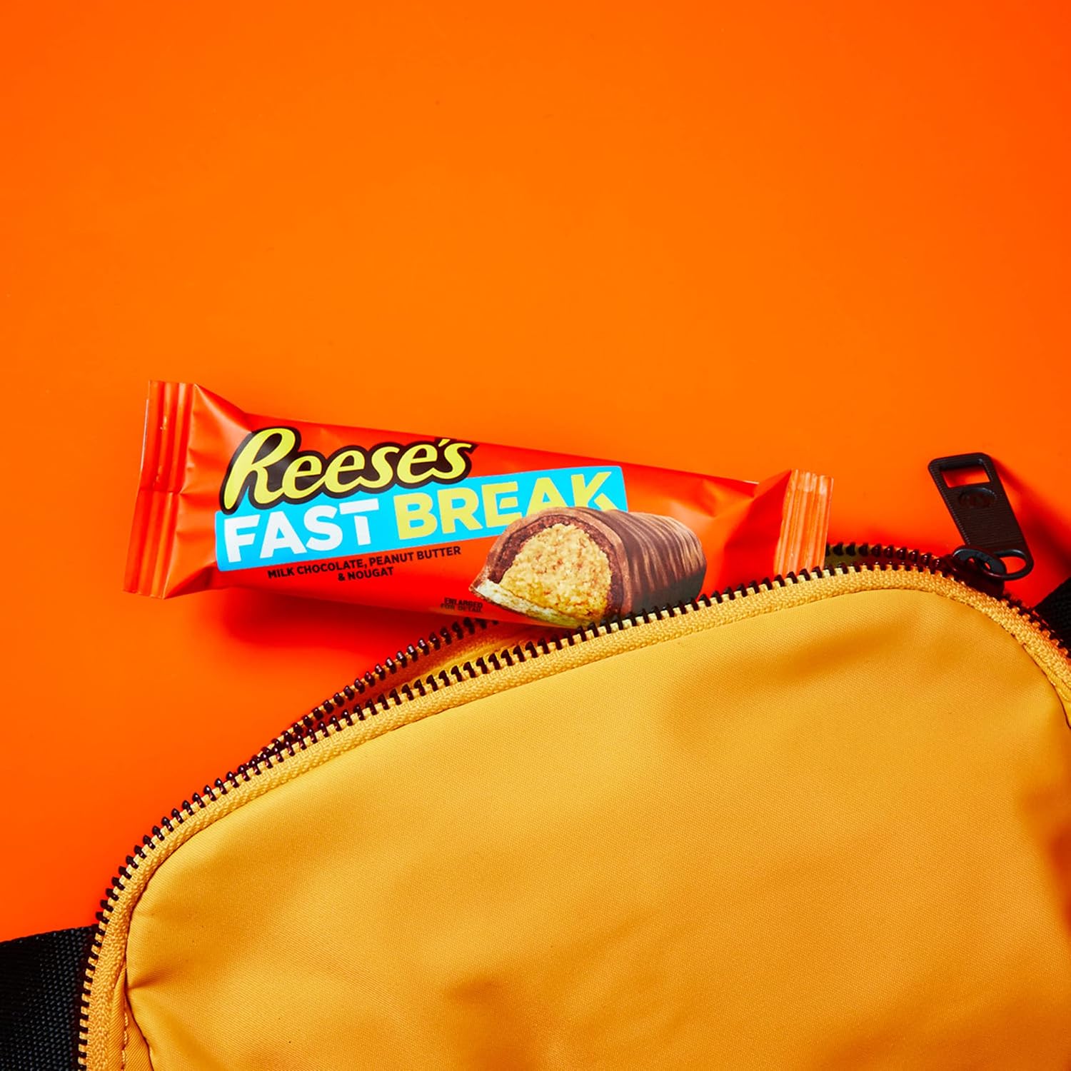 REESE'S FAST BREAK Peanut Butter Nougat Bars – Housewarming Gift Basket Filler, 1.8 oz Individually Wrapped Milk Chocolate Bars