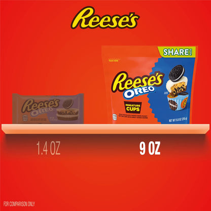 REESE'S OREO White Creme Chocolate Cups – Cozy Housewarming Gift Basket Addition, 9 oz Resealable Bag
