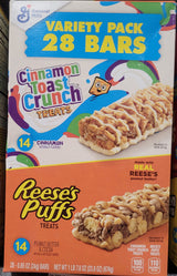 Reese's Puffs Cinnamon Toast Crunch Snack Bars – Playdate and After-School Treat for Kids, 28 ct