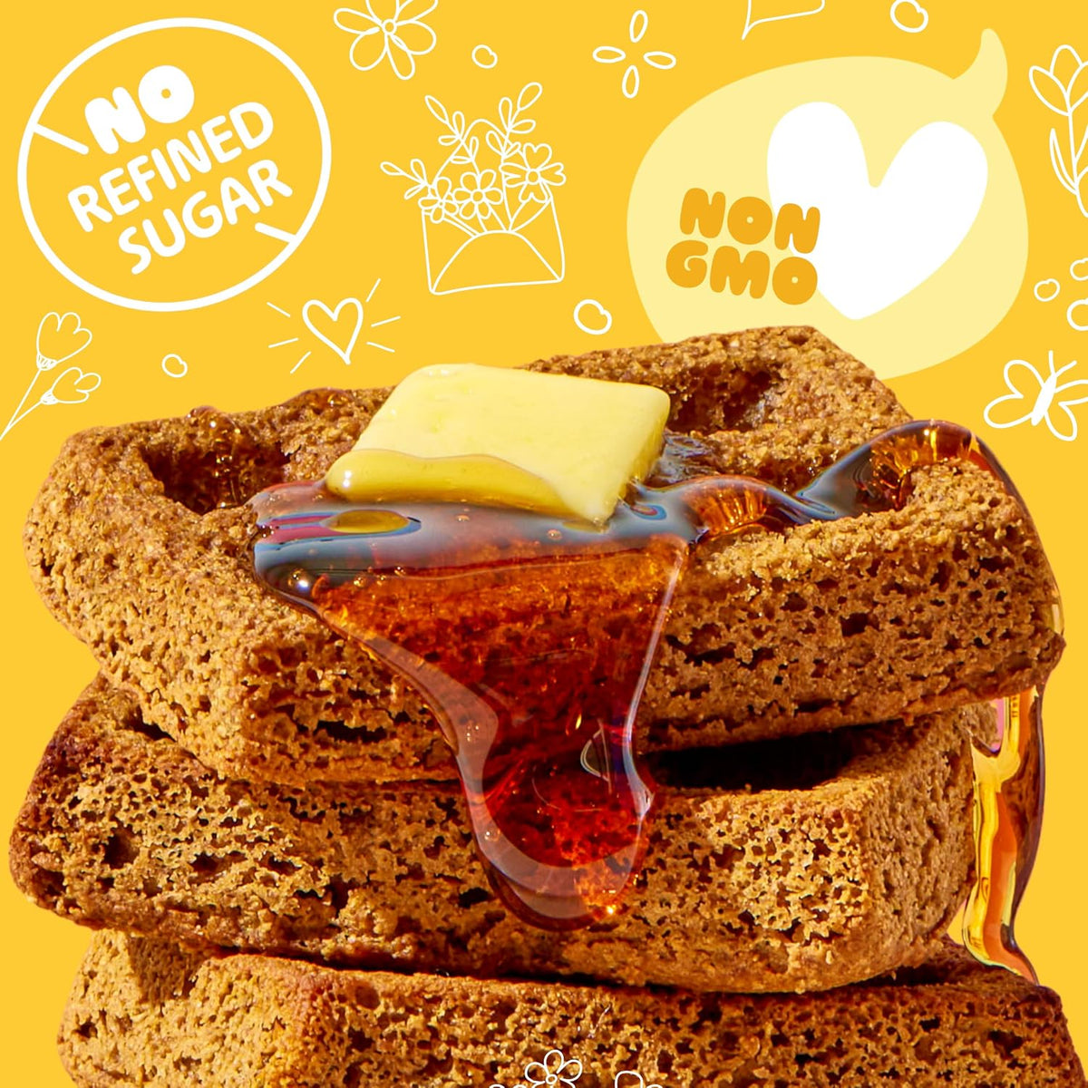 refined sugar free, lightly sweetened with maple syrup