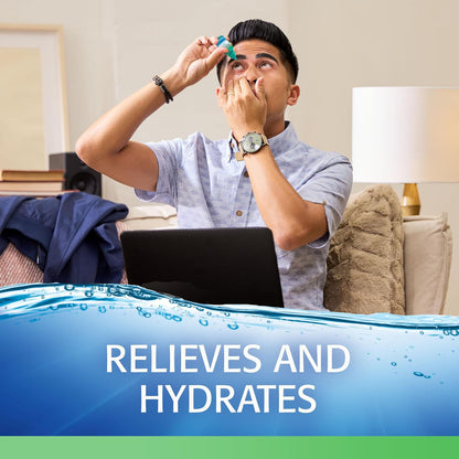 Refresh Tears Eye Drops for Office Desk Screen Fatigue, Long-Lasting Hydration for Workday Focus, 30 mL Pack of 2
