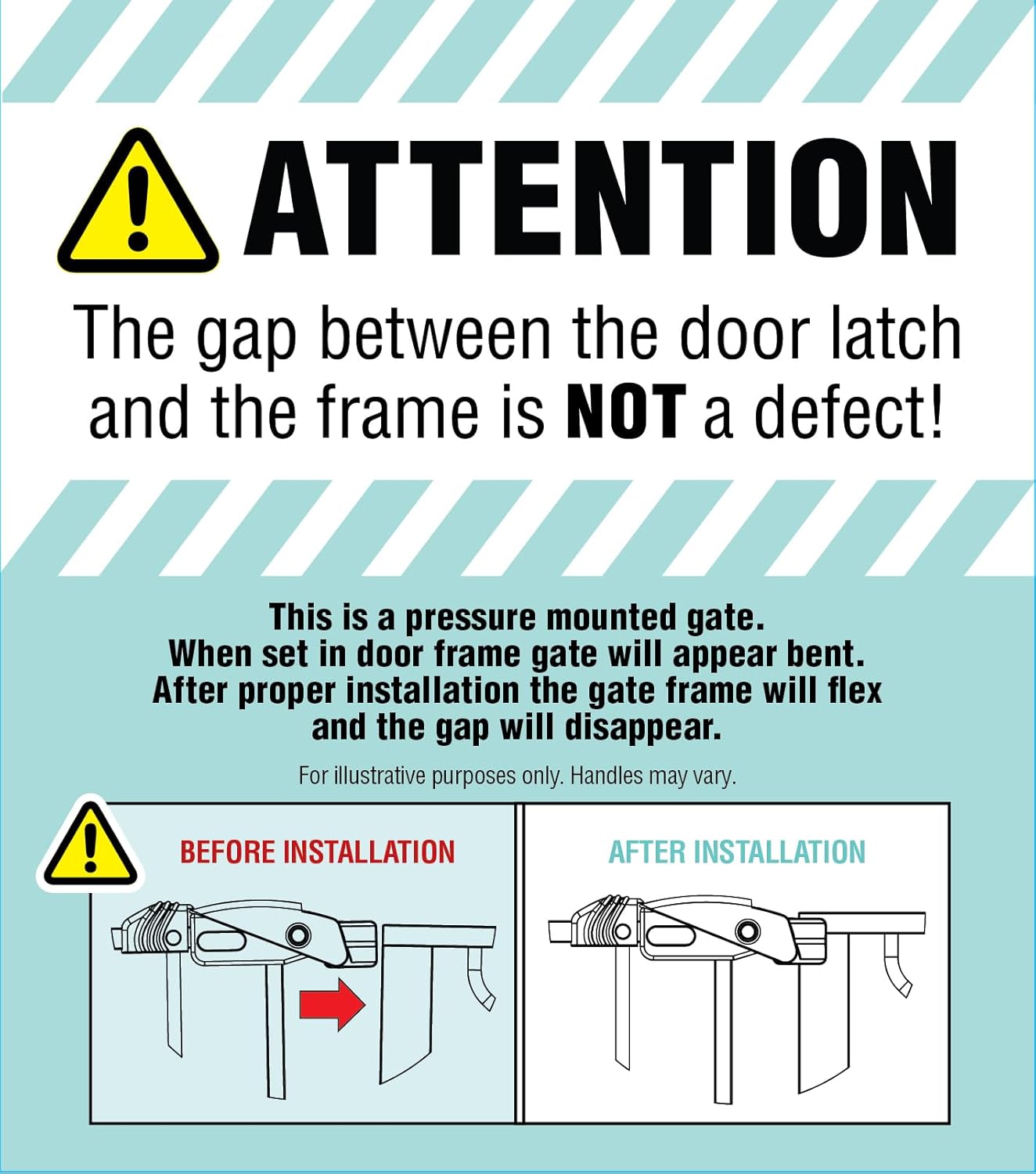 Regalo Baby Gate with Door – Pressure Mounted Stair Barrier for Babies, Toddlers and Small Dogs, Tool-Free Doorway Safety Gate