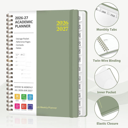 reinforced laminated monthly tabs for quick navigation