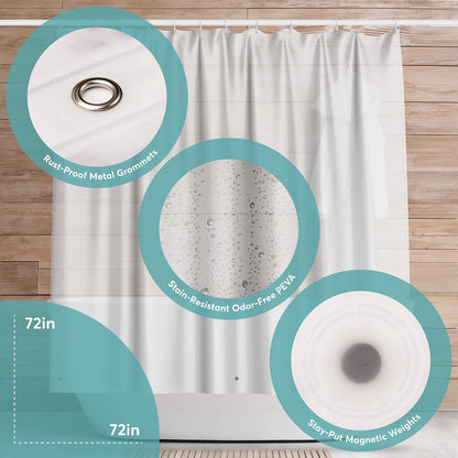 reinforced top header with rust-proof metal grommets for secure hanging