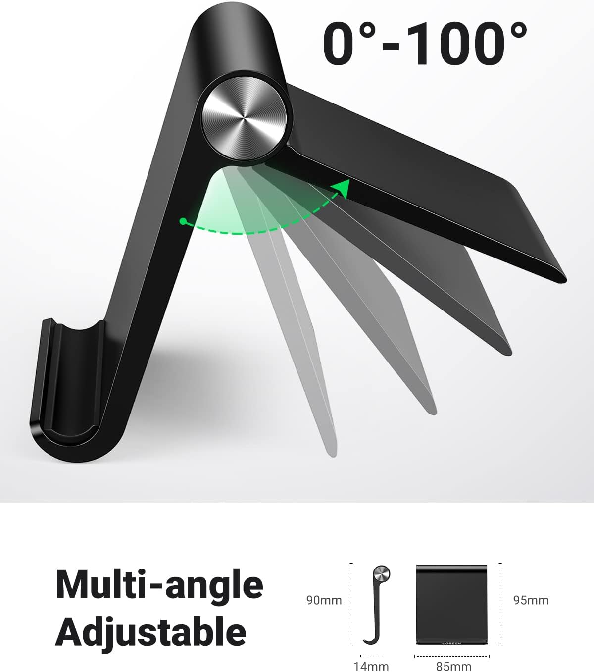 reinforced triangle frame for stability with larger flagship phones