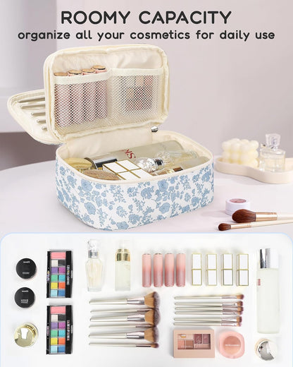 Relavel Travel Makeup Bag – Gym Bag Toiletry Holder, Spill-Proof Cosmetic Organizer for Active Days