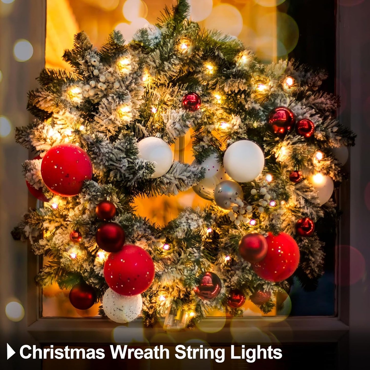 remote control with 8 lighting modes including steady on, twinkle, and slow fade