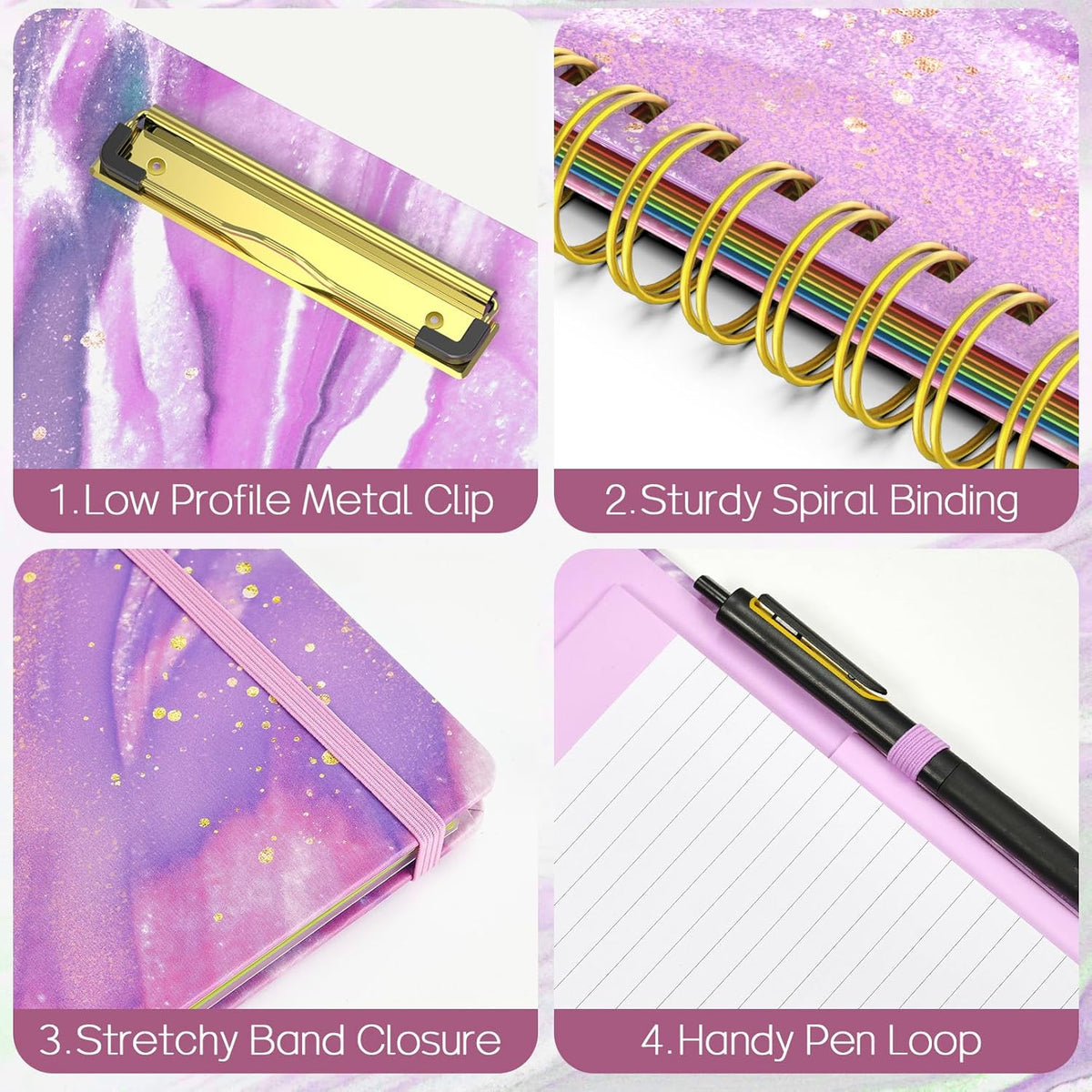 removable and refillable 40-page college-ruled letter-size notepad