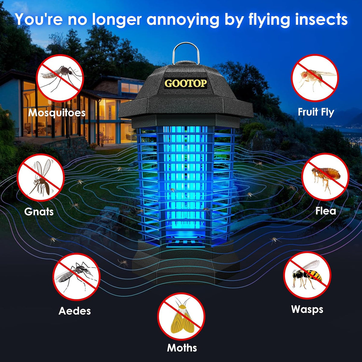 removable bottom tray with included cleaning brush for easy dead-bug disposal