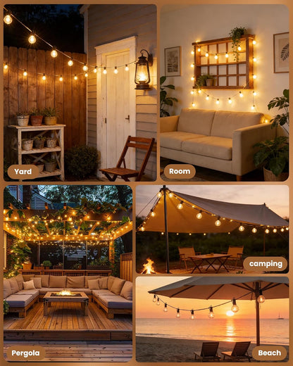 replaceable individual bulbs so single burnout does not kill the whole string