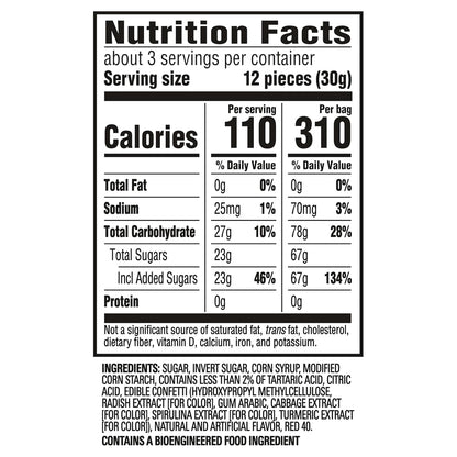 resealable bag container type sized for single-event sharing or extended snacking