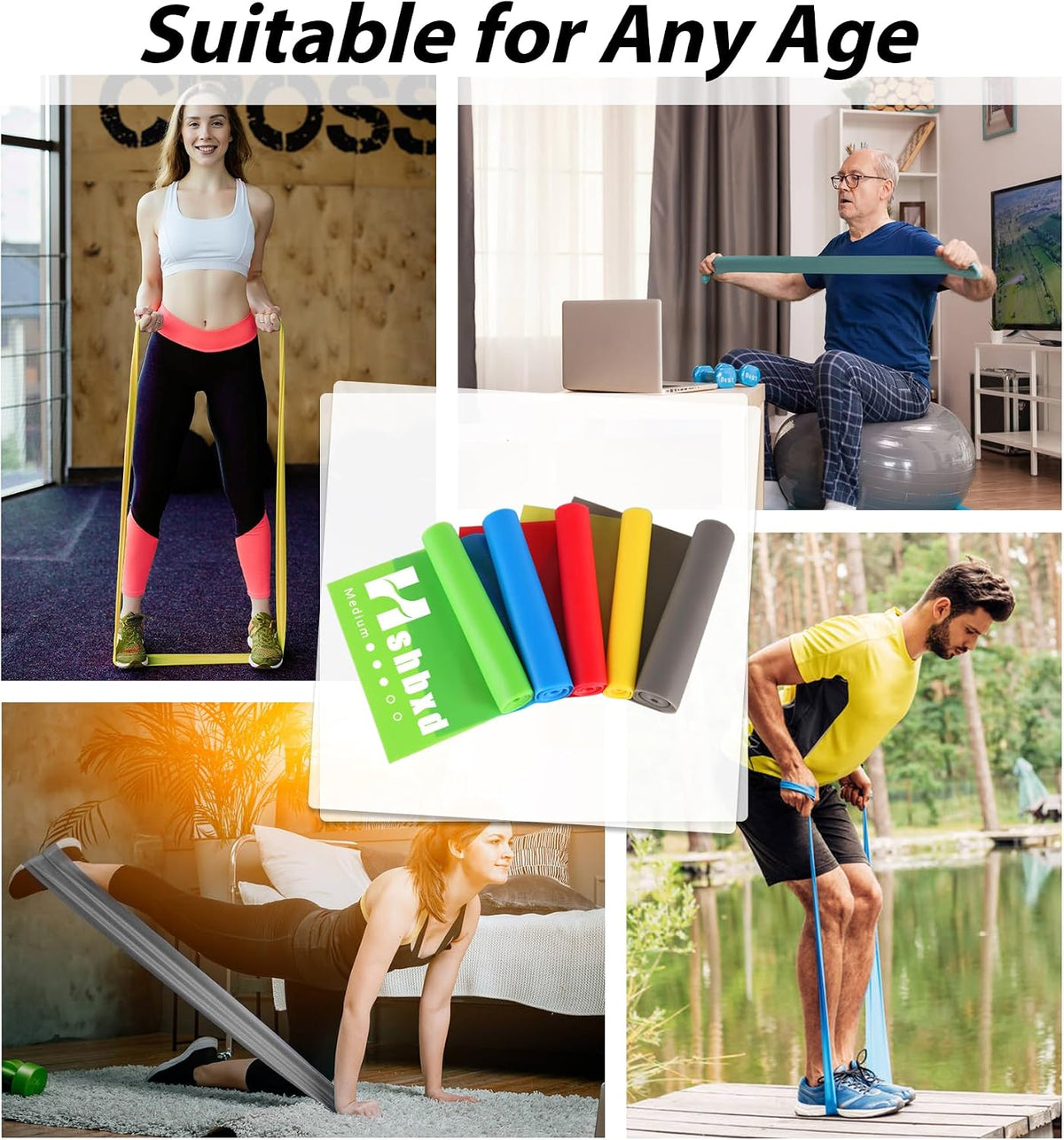 Resistance Bands Set – Yoga Studio Prop for Low-Impact Strength and Stress Relief