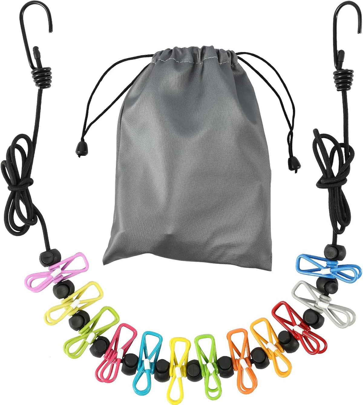 retractable polyester rope stretching from 10 to 12 feet
