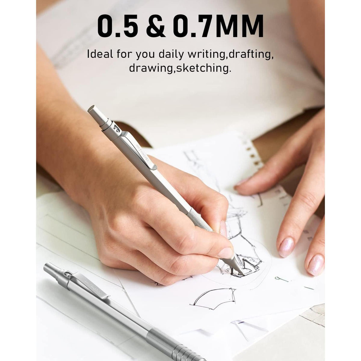 retractable tip closure and refillable design for long-term use