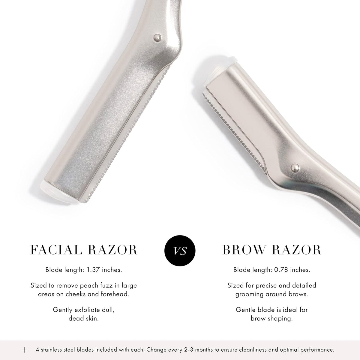 reusable, eco-friendly manual cartridge razor design (no batteries or electricity needed)