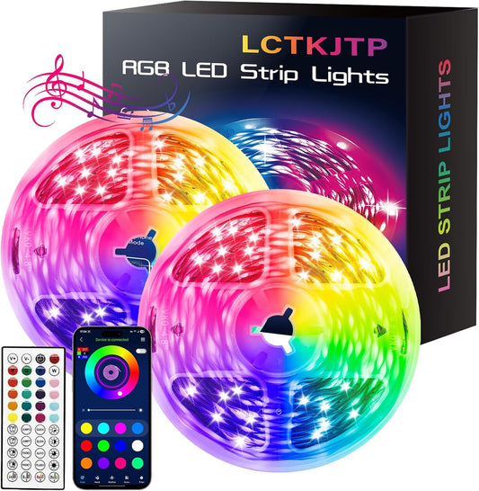 rgb color-changing leds with music sync mode and built-in microphone
