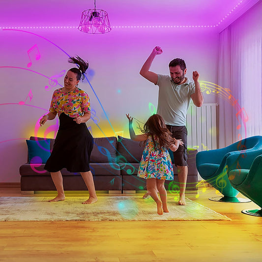 rgb color changing with 16 million color options and multiple scene modes (flashing, quick, jump)