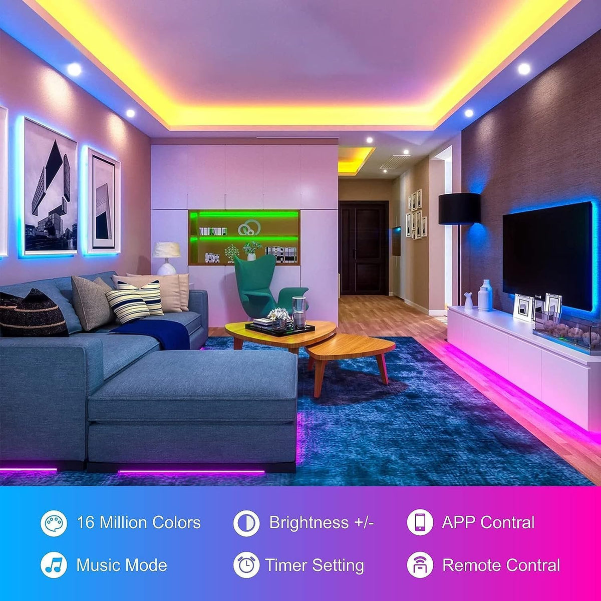 rgb leds delivering 16 million colors and 29 dynamic modes