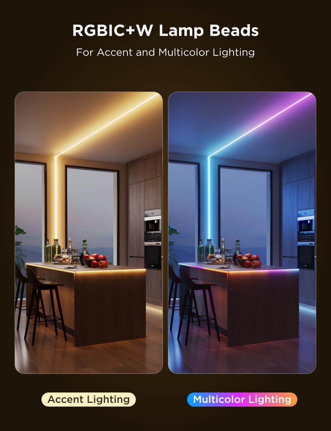 rgbicw color engine combining addressable rgb with dedicated warm-white lamp beads