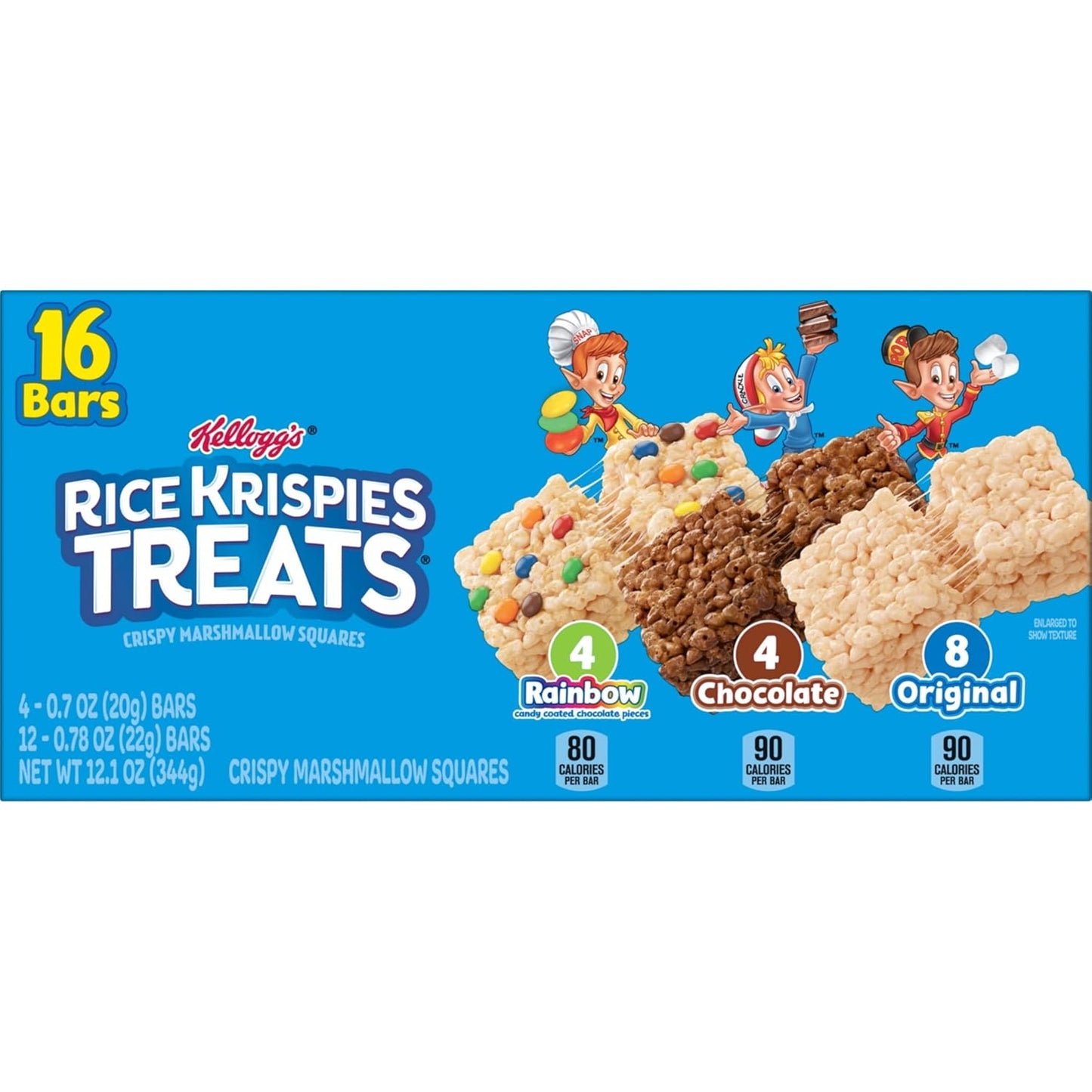 Rice Krispies Treats Marshmallow Bars – Desk Drawer Snack for Office Breaks, Variety Pack 16ct