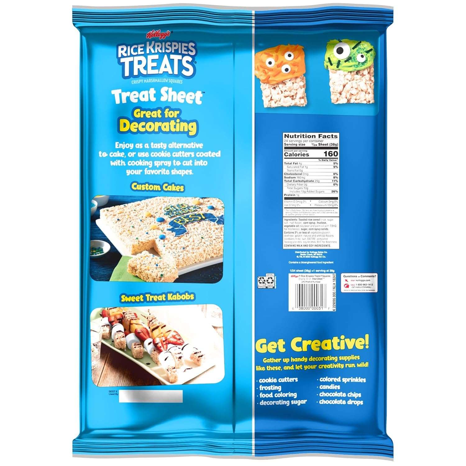 Rice Krispies Treats Marshmallow Sheet – Thoughtful Hostess Gift for Holiday Gatherings, 32oz