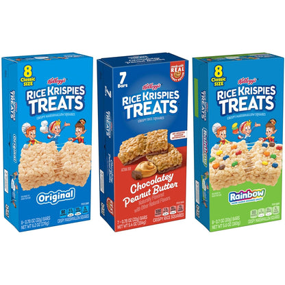 Rice Krispies Treats Marshmallow Squares Bulk Snack Pack for Kids Lunchboxes Backpacks and Playdates