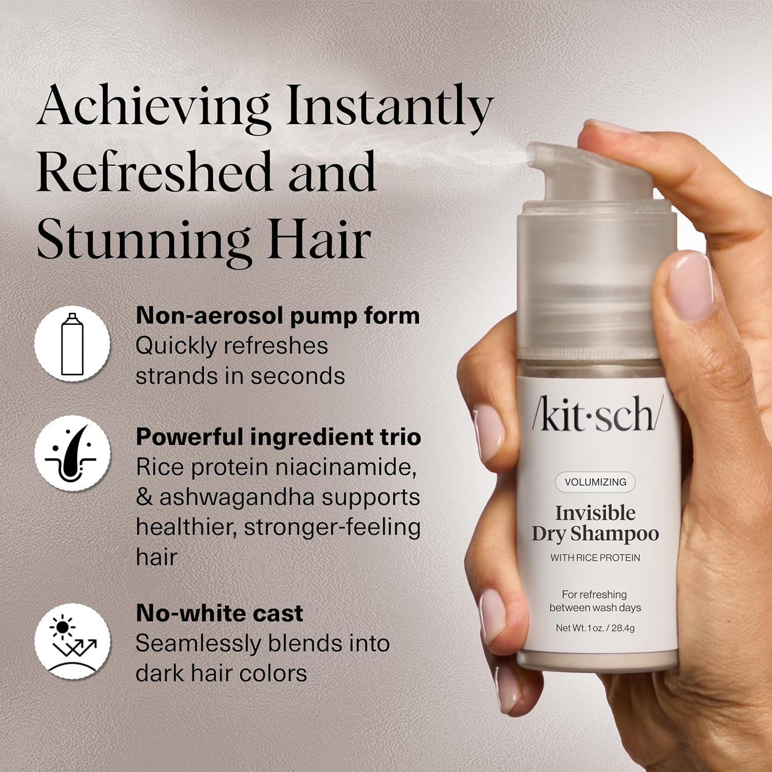 rice protein + niacinamide + ashwagandha scalp-nourishing blend