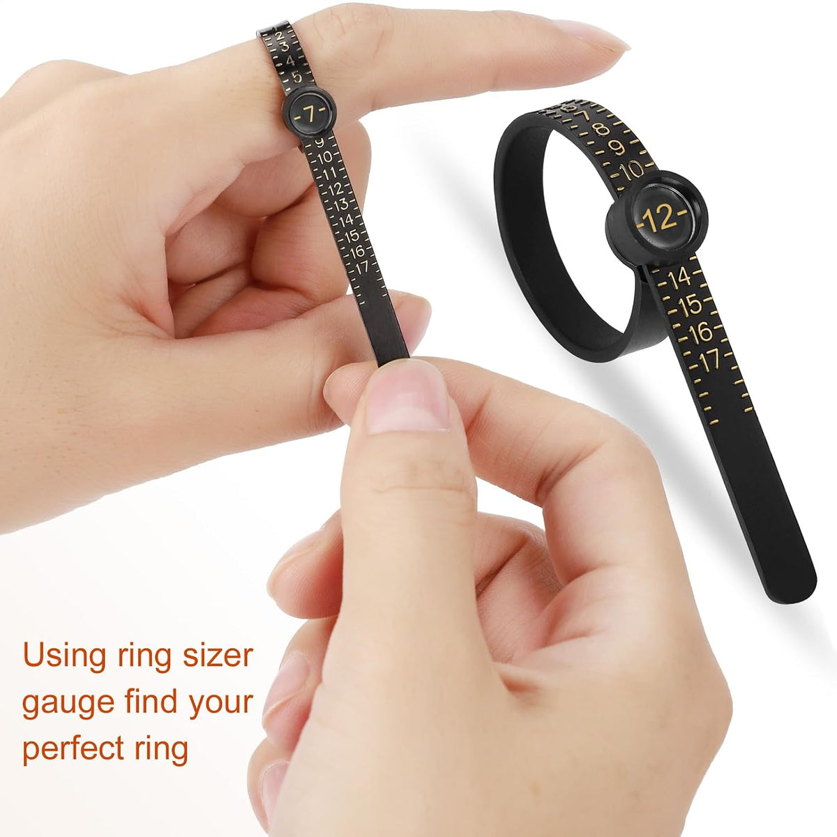 Ring Sizer Measuring Tool Kit – Boutique-Grade Ring Mandrel and Gauge for At-Home Luxury Ring Consultations