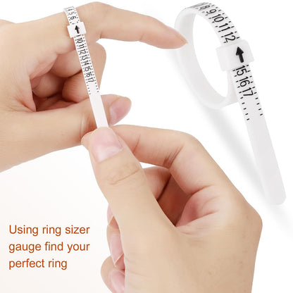 Ring Sizer Measuring Tool Kit – Boutique-Grade Ring Mandrel and Gauge for At-Home Luxury Ring Consultations