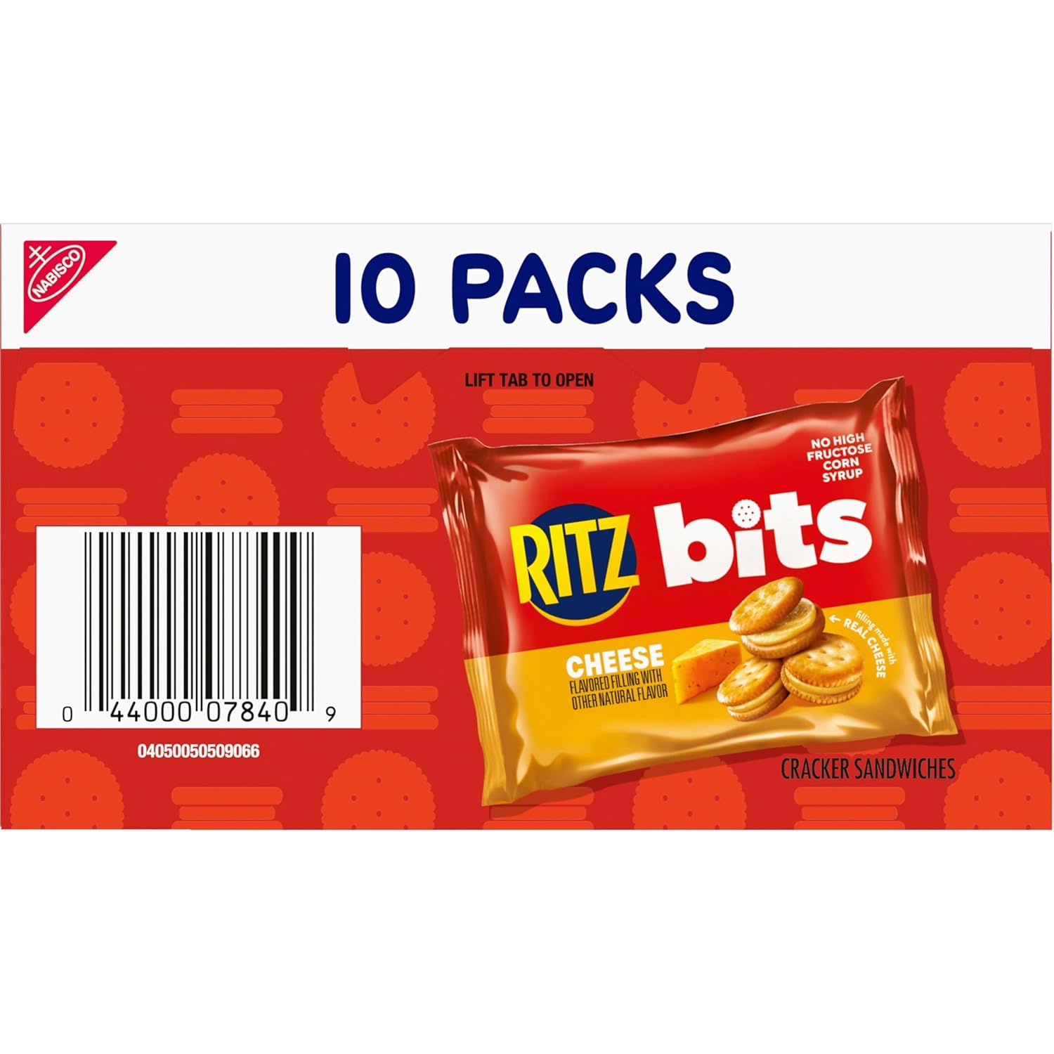 RITZ Bits Cheese Sandwich Crackers – Road Trip Travel Snack, 40 Single-Serve 1-oz Packs