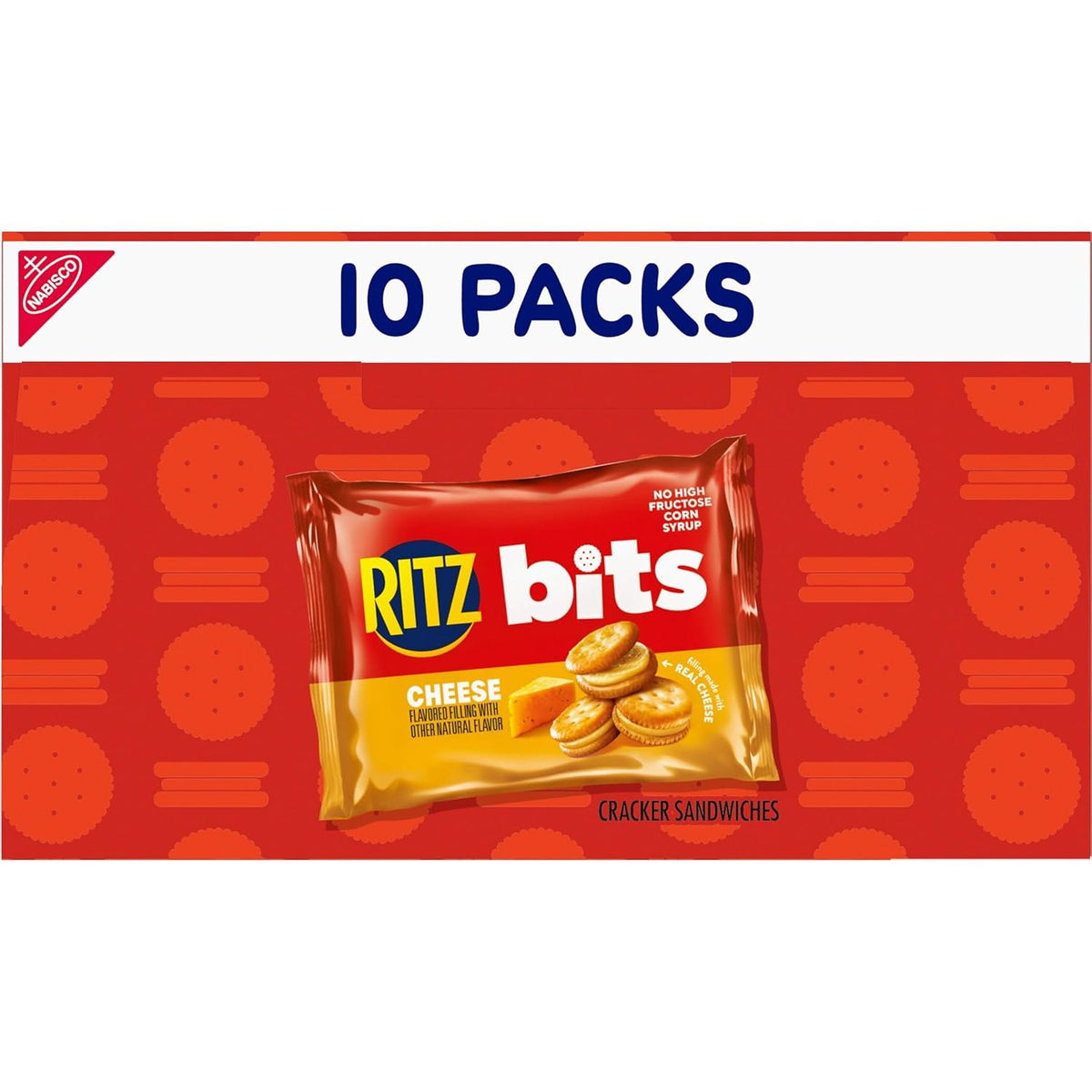 RITZ Bits Cheese Sandwich Crackers – School Lunchbox Snack Packs for Kids Class Parties and After-School Programs