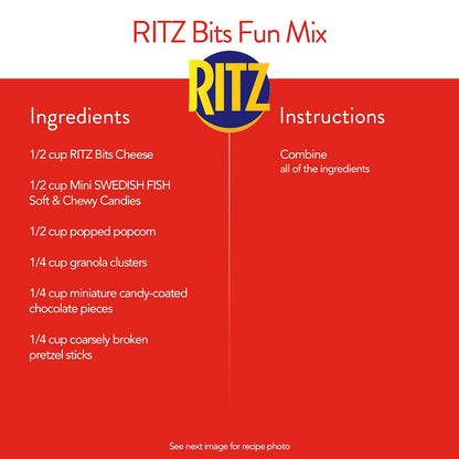 RITZ Bits Cheese Sandwich Crackers – School Lunchbox Snack Packs for Kids Class Parties and After-School Programs