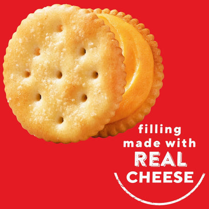 RITZ Cheese Sandwich Crackers – Office Desk Drawer Snack Pack for Quick Work Breaks, 48 Single-Serve Boxes
