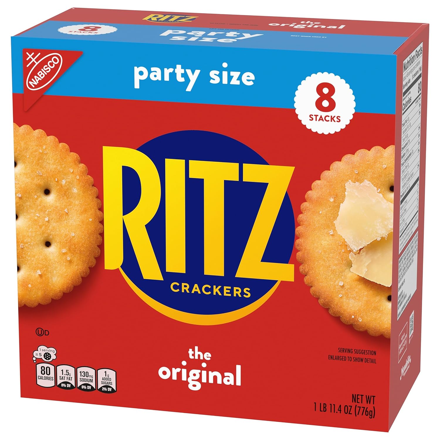 RITZ Original Crackers – Cholesterol-Free Snack for Balanced Lifestyle Pantries, 27.4 oz