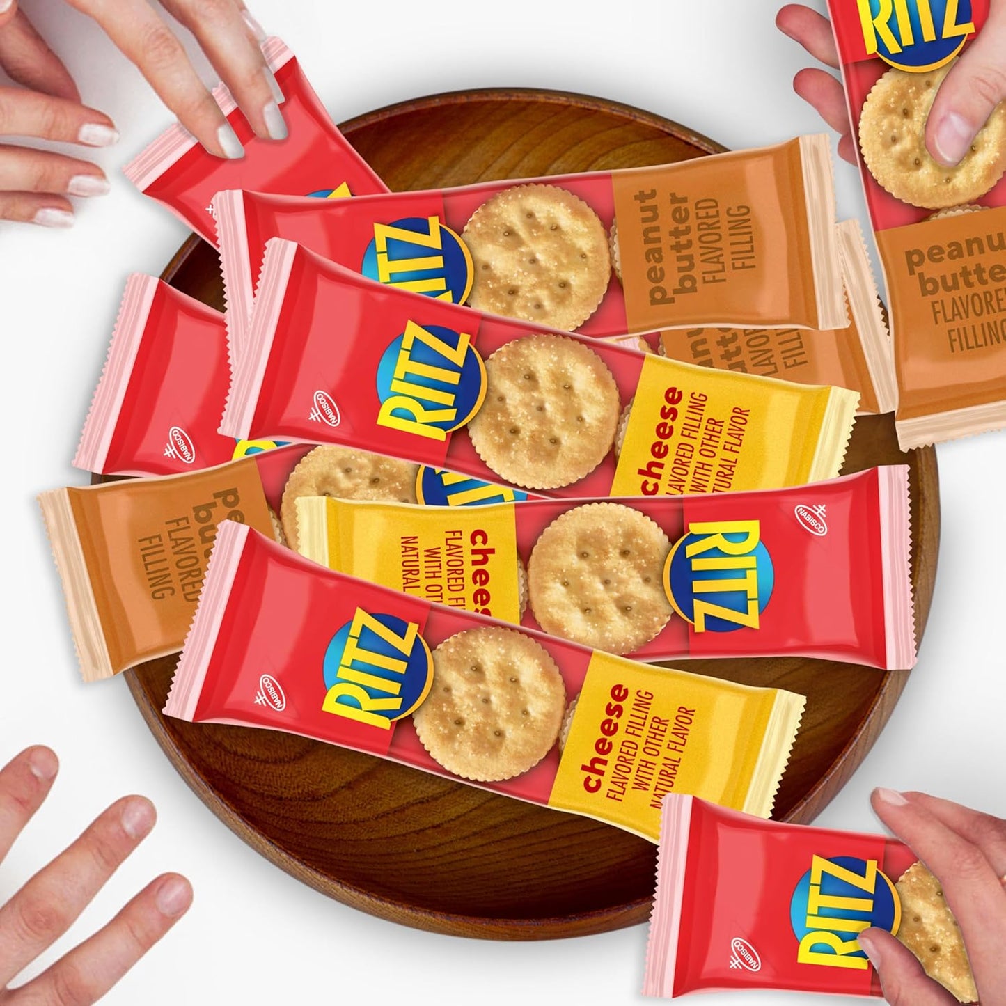 RITZ Peanut Butter and Cheese Sandwich Crackers Variety Pack – Travel-Ready Road Trip and Car Snack