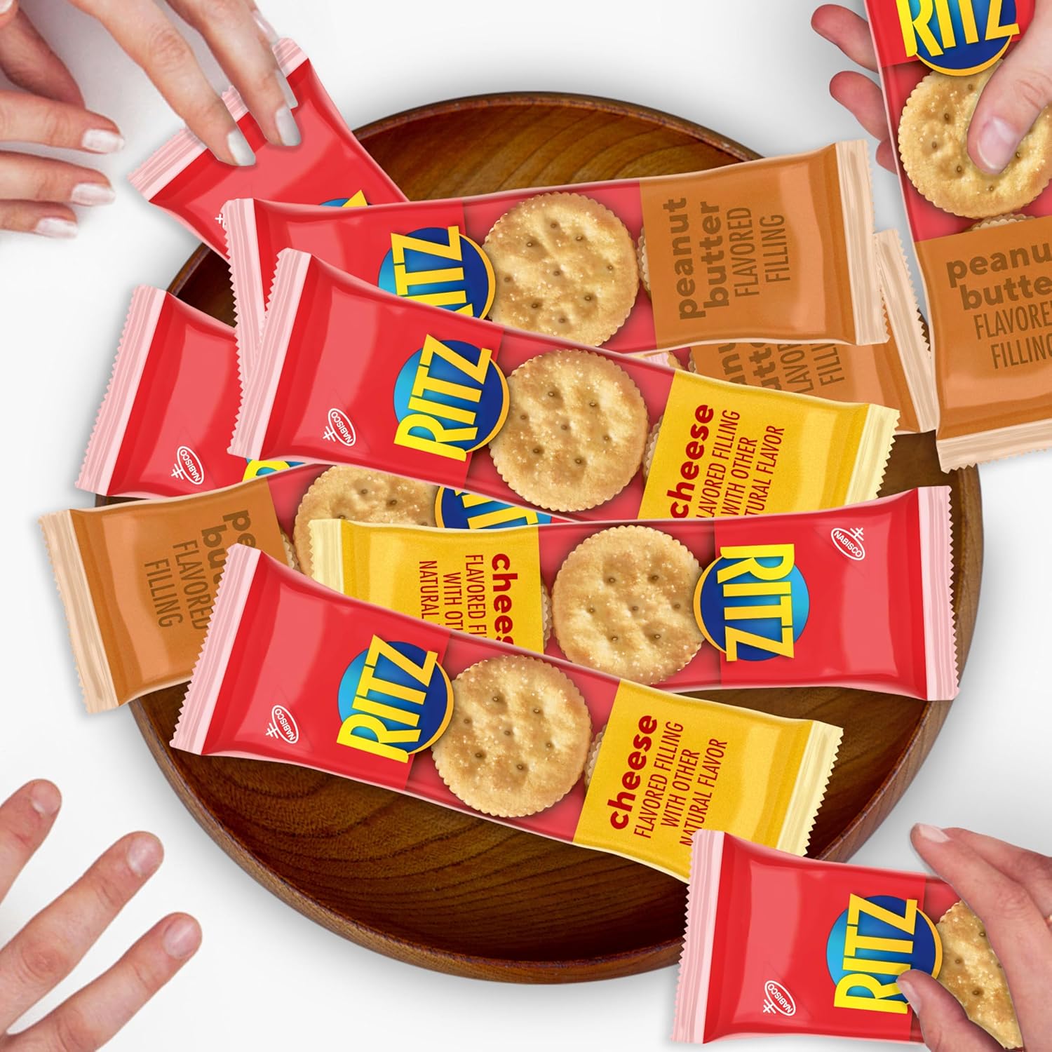 RITZ Peanut Butter and Cheese Sandwich Crackers Variety Pack – Travel-Ready Road Trip and Car Snack
