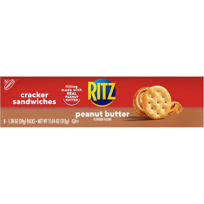 RITZ Peanut Butter Sandwich Crackers – Office Desk Drawer Snacks for Between-Meeting Fuel