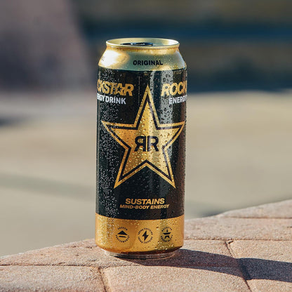 Rockstar Pure Zero Sugar Free 24-Pack – Office Break Room Energy Stock, Zero Sugar Focus Aid
