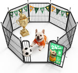 FXW Rollick Unleashed Dog Playpen – Modern Matte Black Indoor Dog Pen with Clean Lines, Tool-Free Modular Panels for Clutter-Free Living Rooms