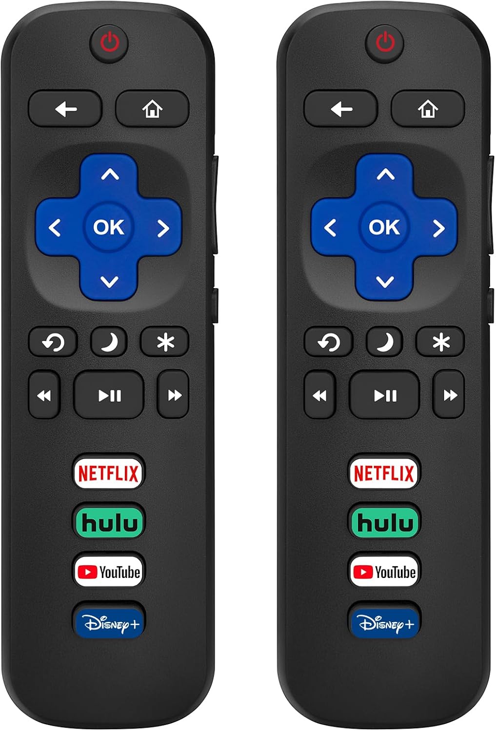 Roku TV Replacement Remote - Easy Christmas Gift for Elderly Parents and Grandparents, No-Pairing Plug and Play